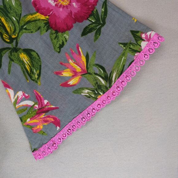 Charlie Paige Floral Tiered Maxi Dress Sz S Embroidered Lace Trim Flared Sleeve - Picture 10 of 10